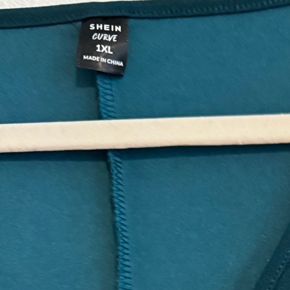 SHEIN Teal Green Ruffled Midi Dress Size 1X Never Worn NWOT - Picture 5 of 8